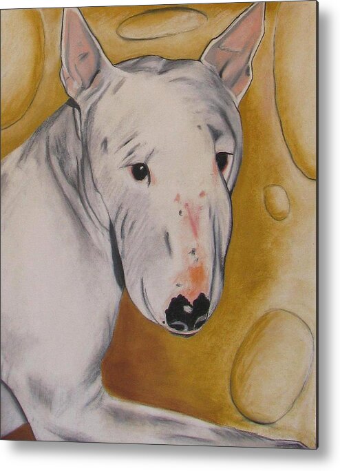 Dog Painting Metal Print featuring the pastel Zoe by Michelle Hayden-Marsan