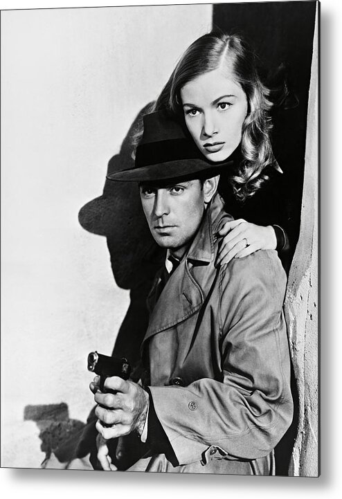 Alan Ladd Metal Print featuring the photograph ALAN LADD and VERONICA LAKE in THIS GUN FOR HIRE -1942-. #1 by Album