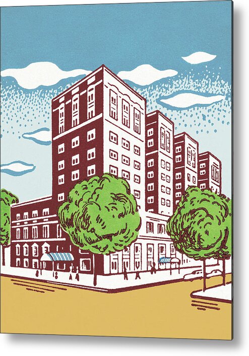 Apartment Metal Print featuring the drawing Apartment Building #1 by CSA Images