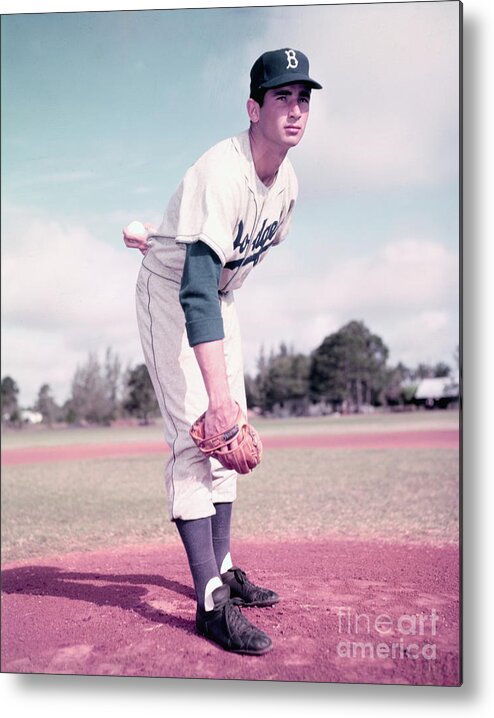 Sandy Koufax Metal Print featuring the photograph Baseball Player Sandy Koufax by Bettmann