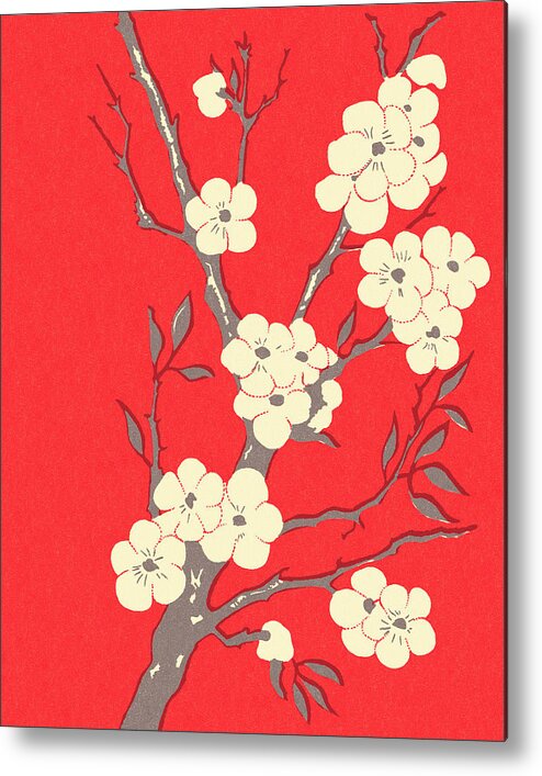 Bloom Metal Print featuring the drawing Cherry Blossoms #1 by CSA Images