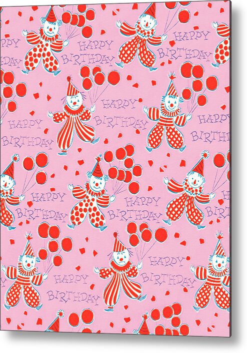 Agony Metal Print featuring the drawing Clown pattern #1 by CSA Images