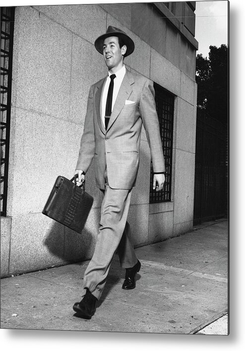 People Metal Print featuring the photograph Executive W Attache Case #1 by George Marks
