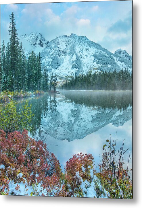 00575334 Metal Print featuring the photograph Grand Tetons From String Lake, Grand Teton National Park, Wyoming #1 by Tim Fitzharris