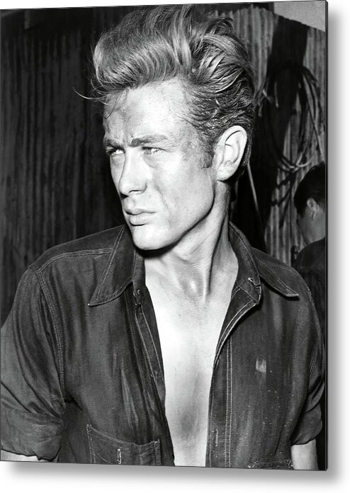 James Dean Metal Print featuring the photograph JAMES DEAN in GIANT -1956-. #1 by Album