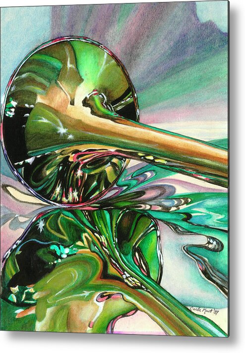 Jazz Shine Metal Print featuring the painting Jazz Shine #1 by Carla Kurt