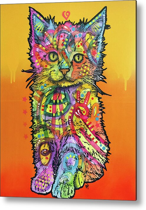 Love Kitten Metal Print featuring the mixed media Love Kitten by Dean Russo