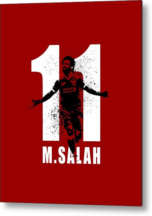 World Cup Metal Print featuring the painting M Salah #1 by Art Popop