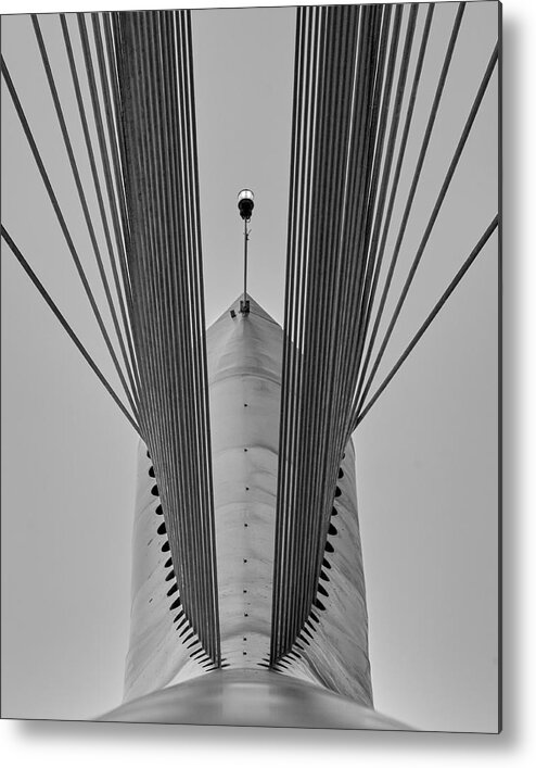 Nature Metal Print featuring the photograph Modern Calatrava Bridge Details In Cosenza, Calabria, Italy #1 by Alessandro Mari