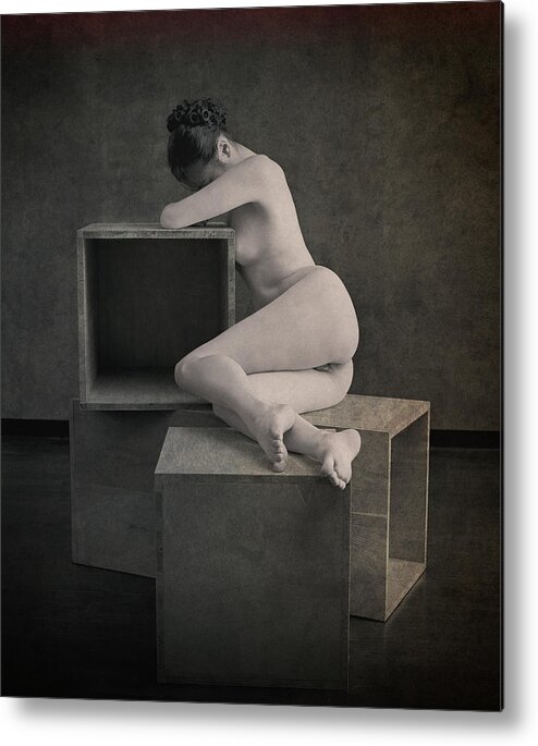 Fine Art Nude Metal Print featuring the photograph Nude #1 by Fuyuki Hattori
