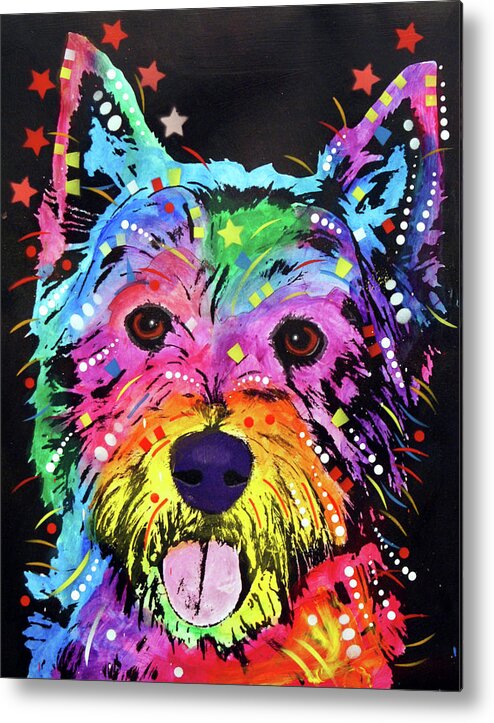 Westie Metal Print featuring the mixed media Westie #1 by Dean Russo