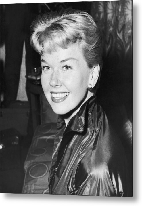 1950-1959 Metal Print featuring the photograph 12t Of April 1955. London. Doris Day At by Keystone-france