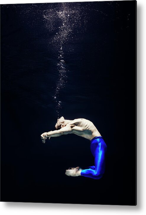 Ballet Dancer Metal Print featuring the photograph Ballet Dancer Underwater by Henrik Sorensen