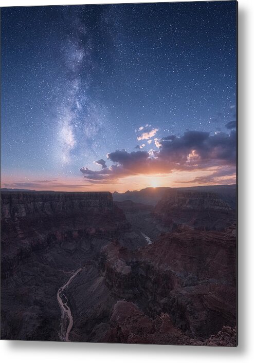 Sky Metal Print featuring the photograph Grand Canyon And Milky Way #2 by Willa Wei