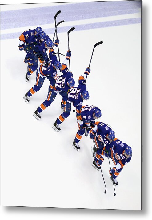 National Hockey League Metal Print featuring the photograph Los Angeles Kings V New York Islanders #2 by Bruce Bennett