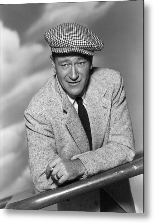 People Metal Print featuring the photograph John Wayne #3 by Hulton Archive