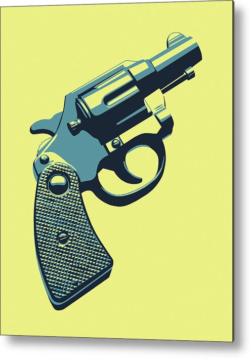 Ammunition Metal Print featuring the drawing Revolver #3 by CSA Images