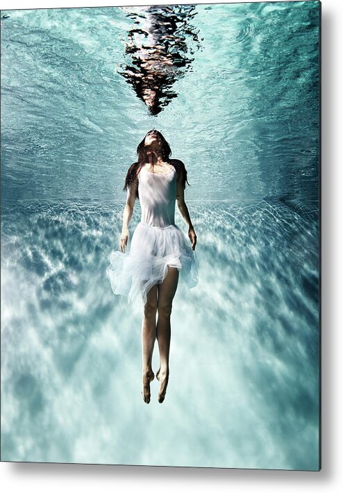 Ballet Dancer Metal Print featuring the photograph Underwater Ballet by Henrik Sorensen