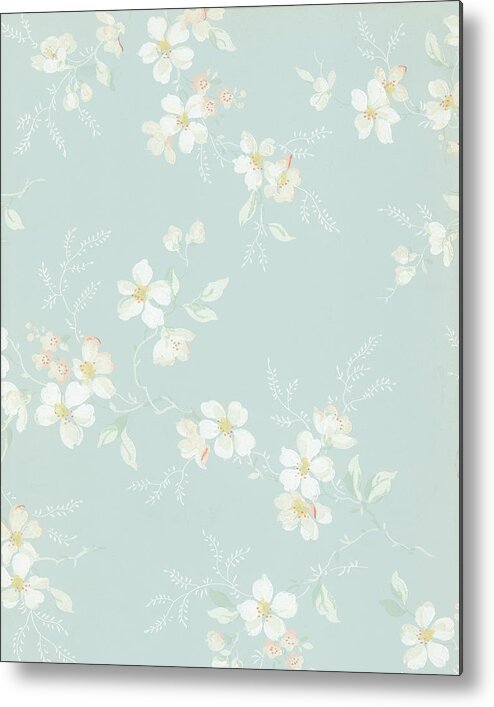 Adhesive Metal Poster featuring the drawing Flower pattern #42 by CSA Images