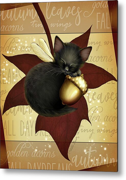 Acorn Daydreams Metal Print featuring the digital art Acorn Daydreams by Melissa Dawn