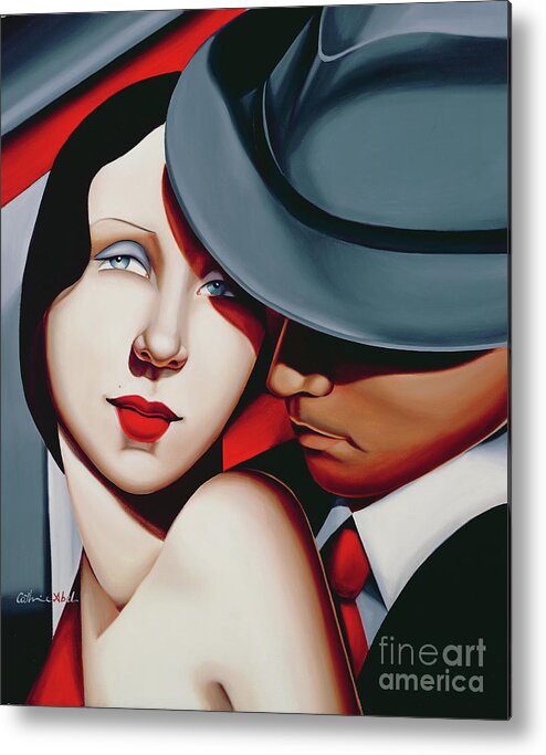 Relationship Metal Print featuring the painting Adam & Eve, Gangster Study by Catherine Abel