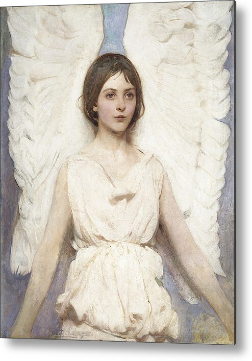 Angels Metal Print featuring the mixed media Angel Annunciation 101 by Abbott Handerson Thayer