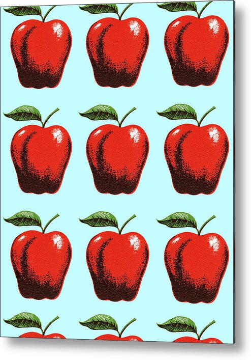 Apple Metal Print featuring the drawing Apple Pattern by CSA Images