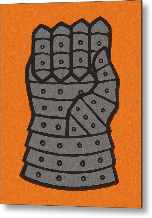 Armor Metal Print featuring the drawing Armored Glove by CSA Images