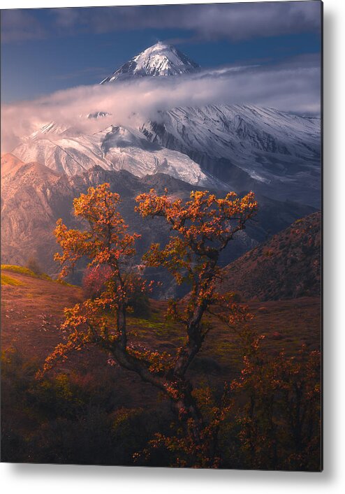 Damavand Metal Print featuring the photograph Autumnal Theme In Alborz Mountains by Majid Behzad