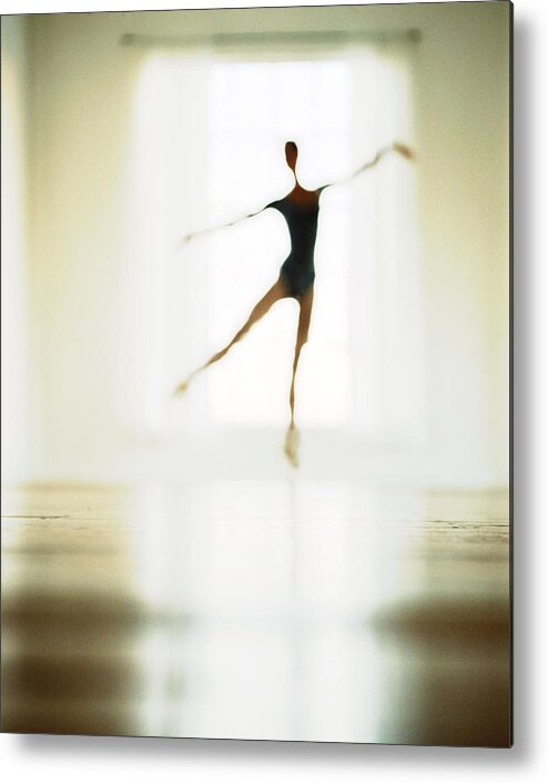 Ballet Dancer Metal Print featuring the photograph Ballet Dancer Practicing Infront Of by Devon Strong