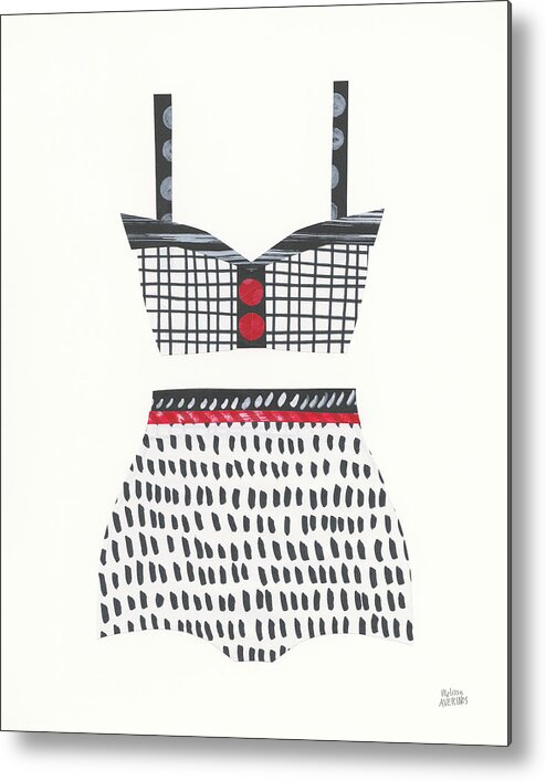 Bathing Suits Metal Print featuring the painting Bathing Beauty Iv by Melissa Averinos