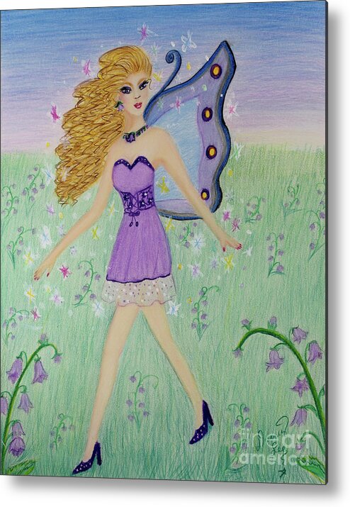 Art Metal Print featuring the painting Belle Fairy by Dorothy Lee