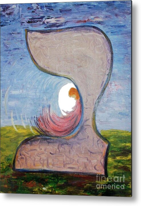 Beit Metal Print featuring the photograph BEIT - meditation in oil by Hebrewletters SL
