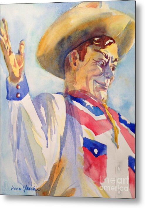 Big Tex Metal Print featuring the painting Big Tex by Liana Yarckin