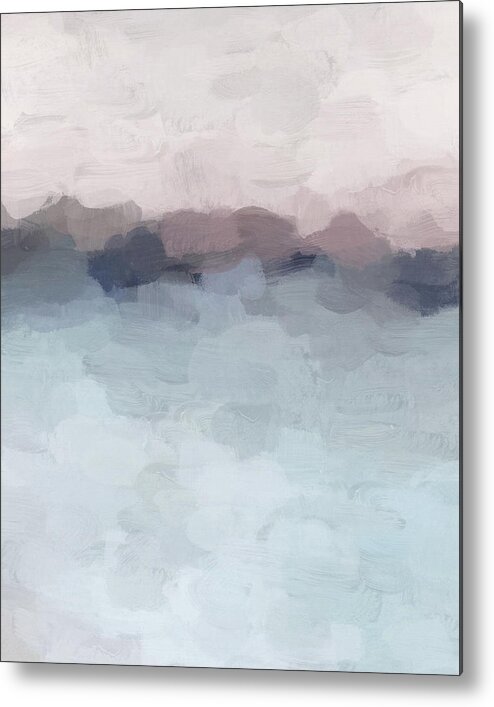 Blush Pink Metal Print featuring the painting Blushing Seas by Rachel Elise