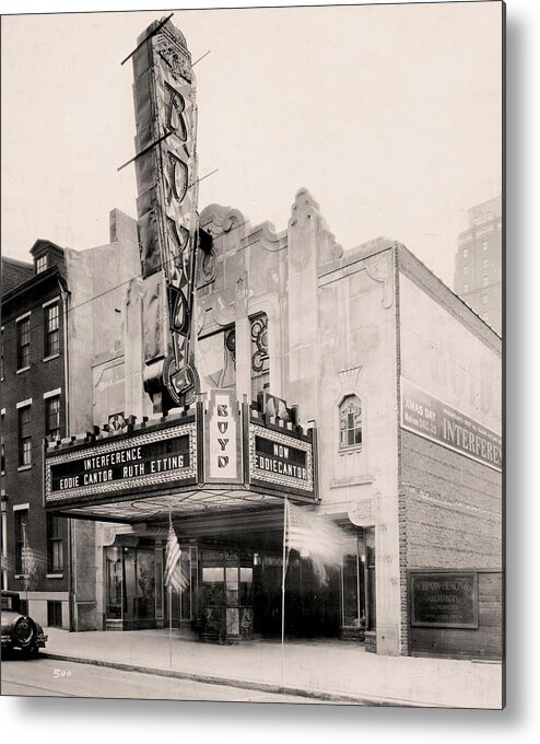 Interference Metal Print featuring the photograph Boyd Theater by E C Luks