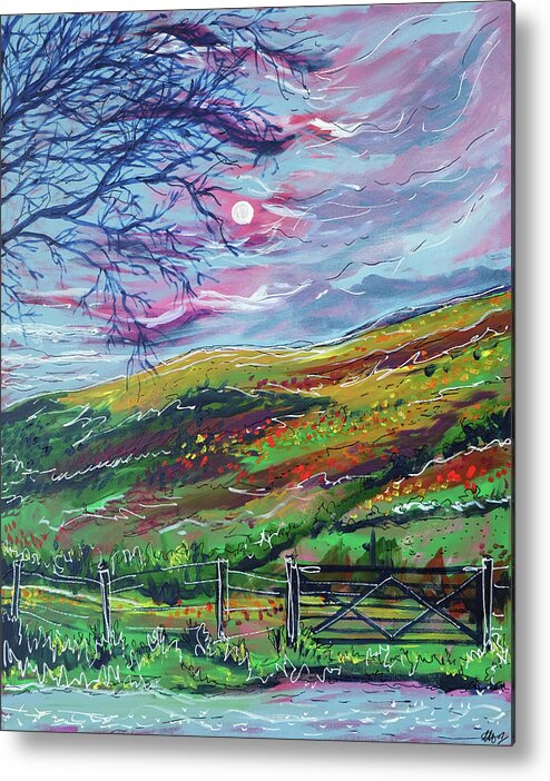 Brecon Beacons Metal Print featuring the painting Brecon Beacons by Laura Hol Art