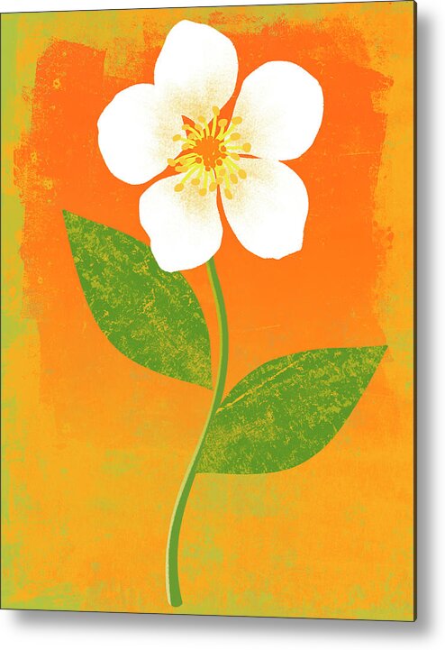 Fragility Metal Print featuring the digital art Bright Flower by Don Bishop