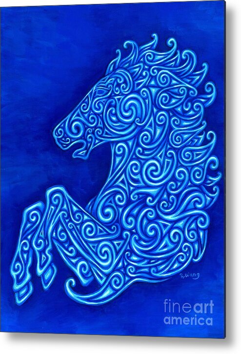 Horse Metal Print featuring the painting Celtic Horse by Rebecca Wang
