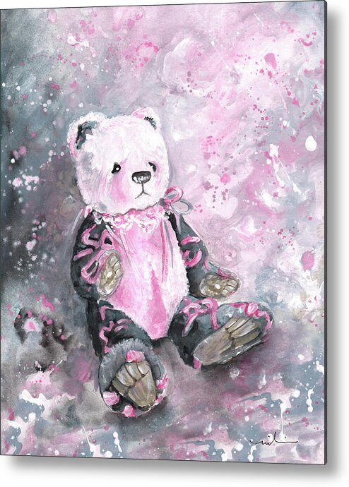 Teddy Metal Print featuring the painting Charlie Bear Sylvia by Miki De Goodaboom