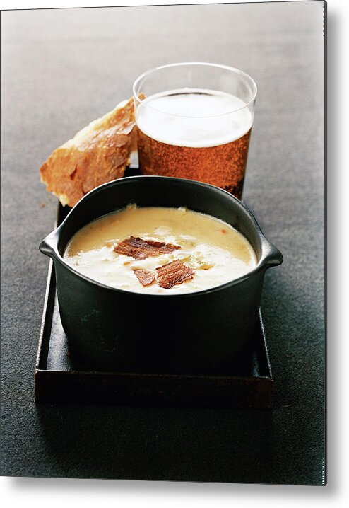 Food Metal Print featuring the photograph Cheddar Beer Soup by Romulo Yanes