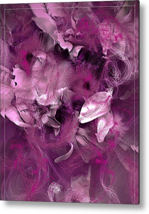 Pink Metal Print featuring the digital art Cheyenne Angel by Cindy Greenstein