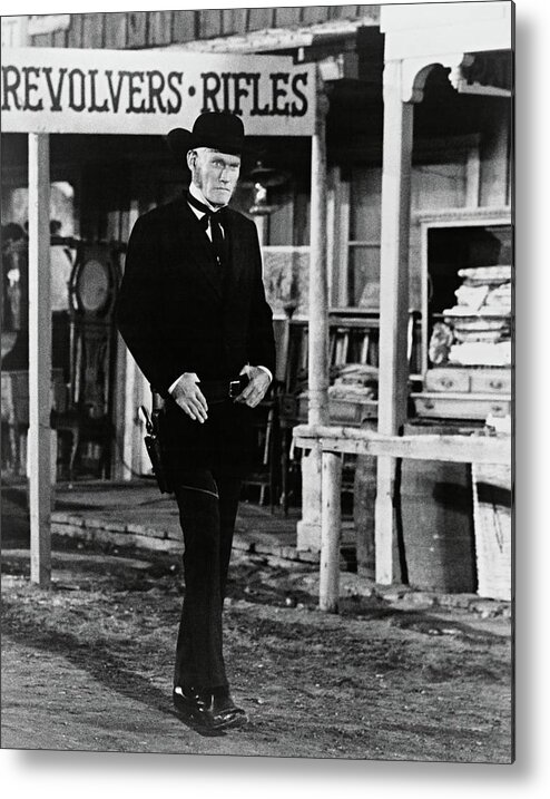 Chuck Connors Metal Print featuring the photograph CHUCK CONNORS in SUPPORT YOUR LOCAL GUNFIGHTER -1971-. by Album