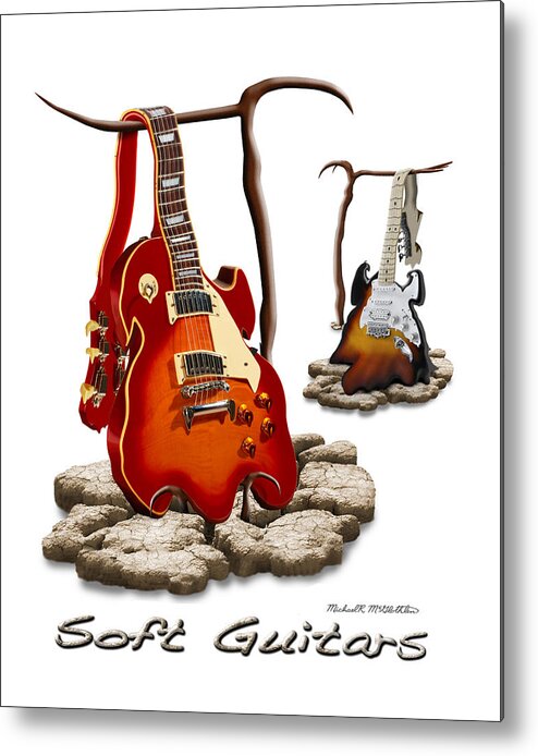 T-shirt Metal Print featuring the photograph Classic Soft Guitars by Mike McGlothlen