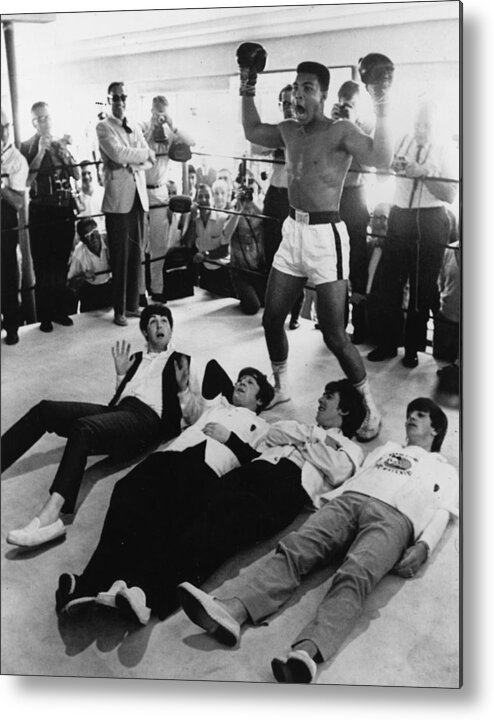 Crowd Metal Print featuring the photograph Clay And The Beatles by Keystone