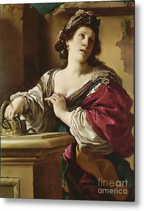 Art Metal Print featuring the painting Cleopatra by Guercino