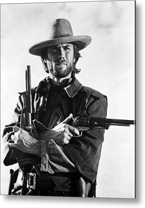 Clint Eastwood Metal Print featuring the photograph Clint Eastwood In The Outlaw Josey Wales by Globe Photos