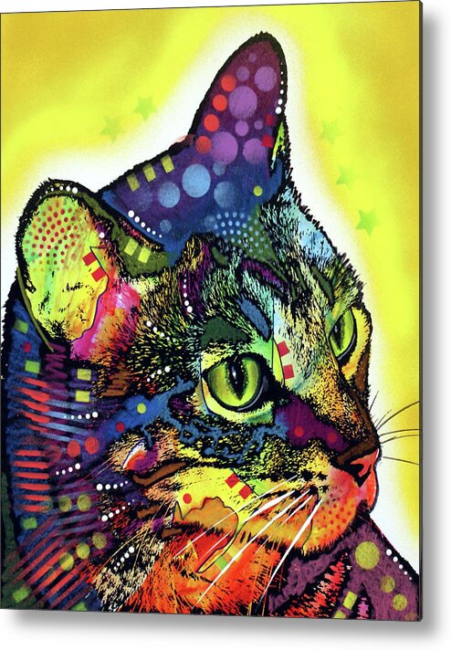 Confident Cat Metal Print featuring the mixed media Confident Cat by Dean Russo
