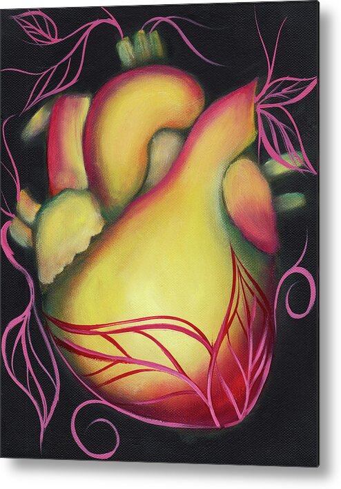 Sacred Heart Metal Print featuring the painting Consecrated by Abril Andrade