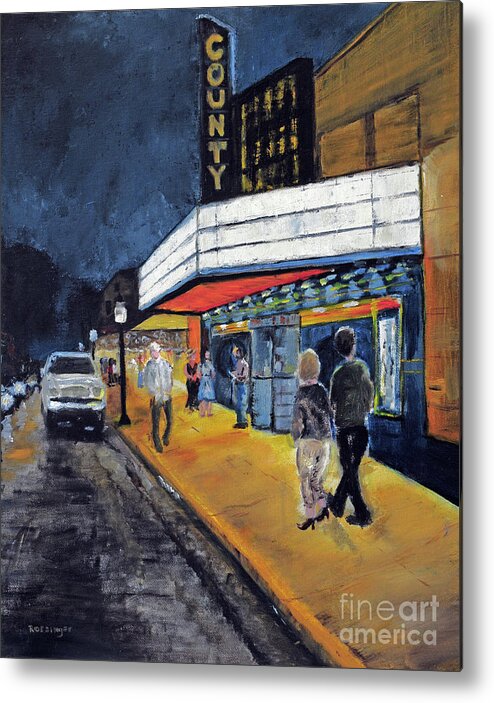 County Theater Metal Print featuring the painting County Theater by Paint Box Studio